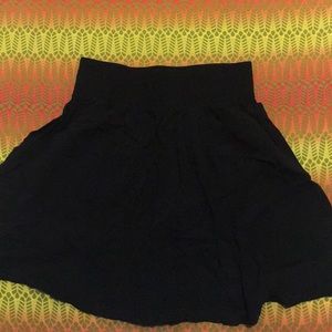 Black elastic waist skirt